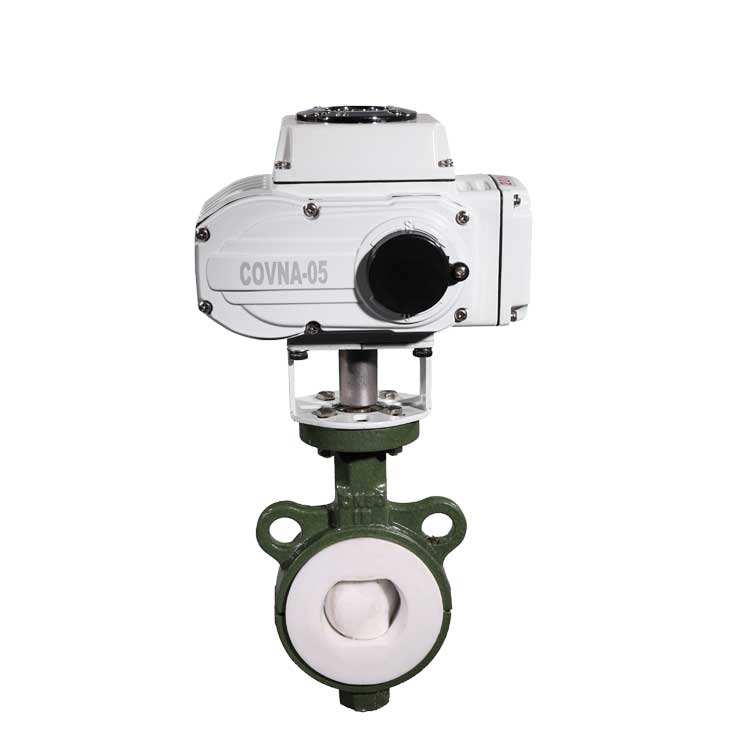 electric fluorine-lined butterfly valves