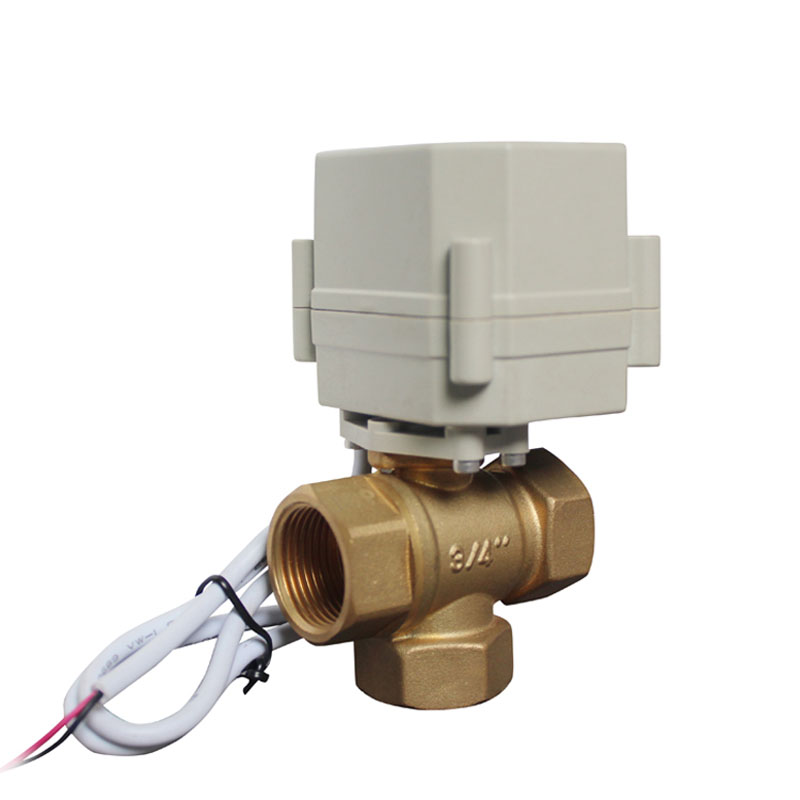 COVNA High Performance Brass Three-Way Electric Ball Valve